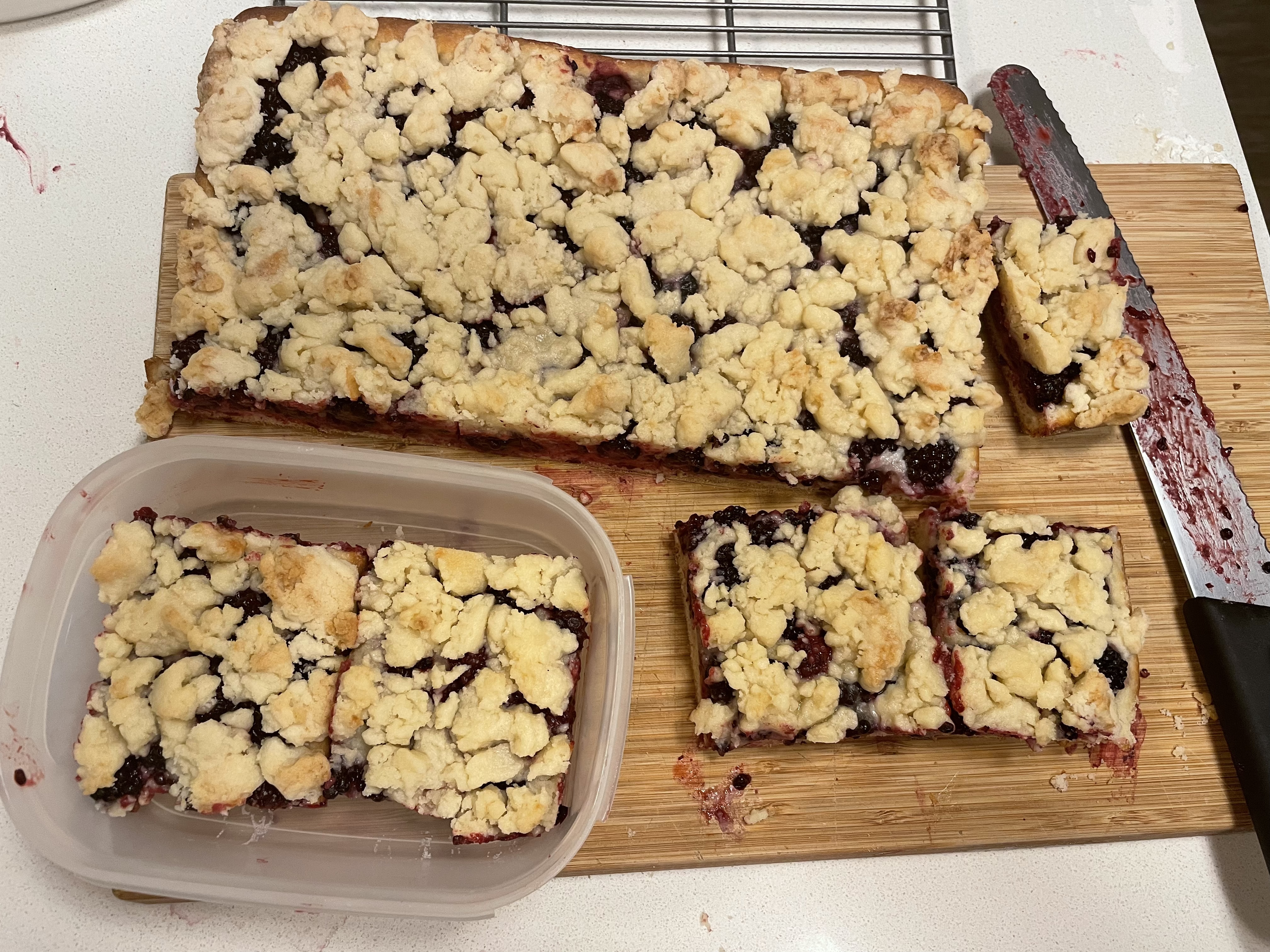 Cake into squares
