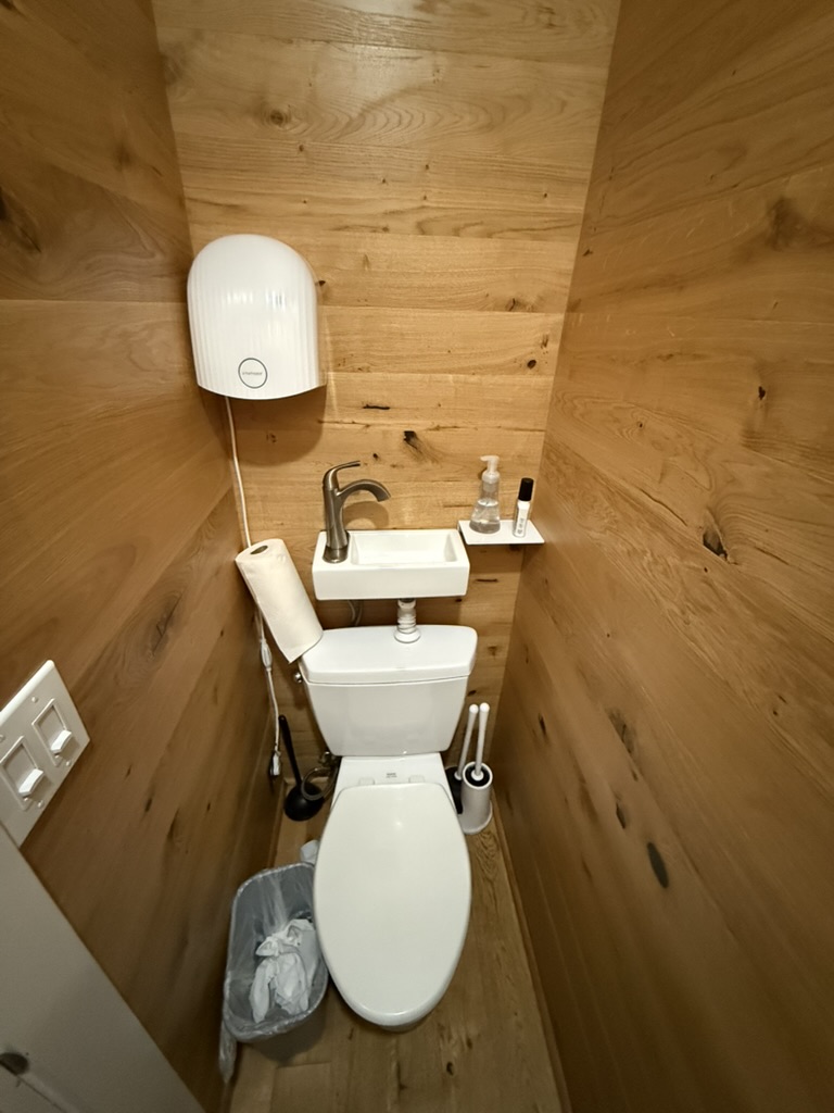 hard to find sink above toilet